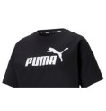 T-shirt med kortärm Dam Puma CROPPED LOGO TEE 586866 01  Svart