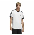 T-shirt med kortärm Herr Adidas 3 Stripes Vit