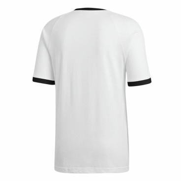 T-shirt med kortärm Herr Adidas 3 Stripes Vit