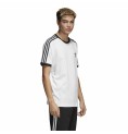 T-shirt med kortärm Herr Adidas 3 Stripes Vit