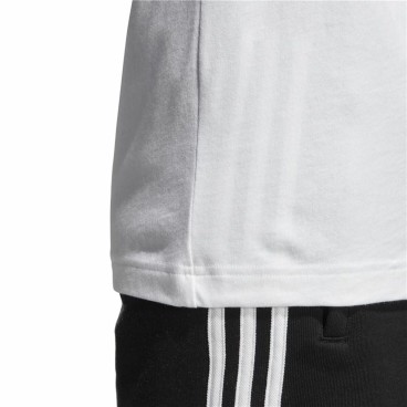 T-shirt med kortärm Herr Adidas 3 Stripes Vit