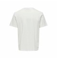 T-shirt med kortärm Herr Only & Sons Onskolton Reg Beach Vit