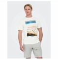 T-shirt med kortärm Herr Only & Sons Onskolton Reg Beach Vit