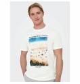 T-shirt med kortärm Herr Only & Sons Onskolton Reg Beach Vit