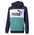 Tröja med huva Unisex Puma Essential Colorblock Mörkblå