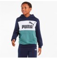 Tröja med huva Unisex Puma Essential Colorblock Mörkblå