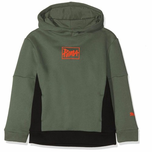 Tröja med huva Barn Puma Style Hoody B Laurel Wreath Oliv