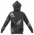 Tröja med huva Barn Adidas Performance Mörkgrå