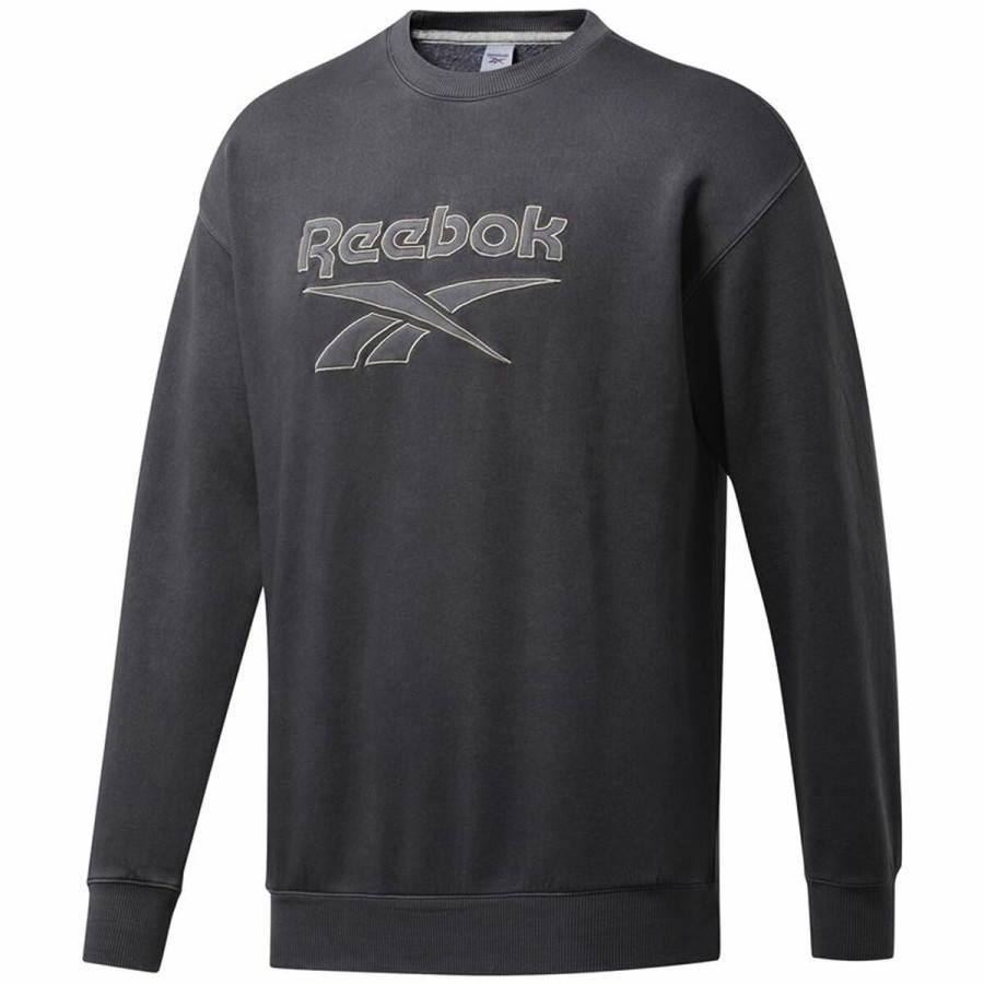 Tröja utan huva Herr Reebok Classics Premium Mörkgrå