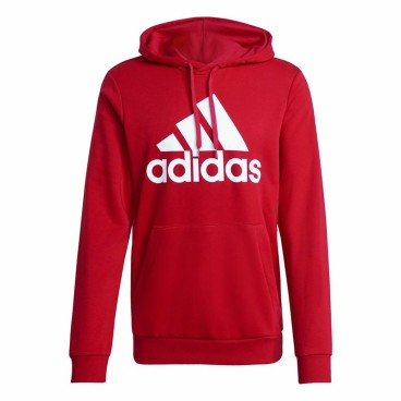 Tröja med huva Herr Adidas Essentials Big Logo Röd