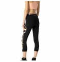 Sport-leggings, Dam Champion Quick-Dry Script Logo Crop Svart