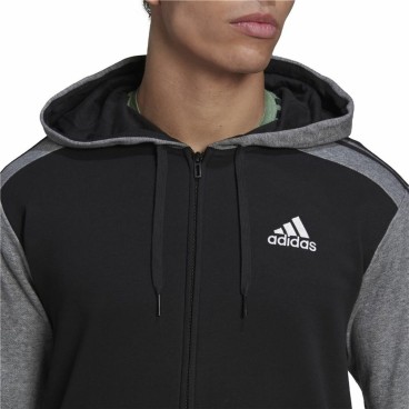 Träningsjacka Herr Adidas Mélange French Terry Svart