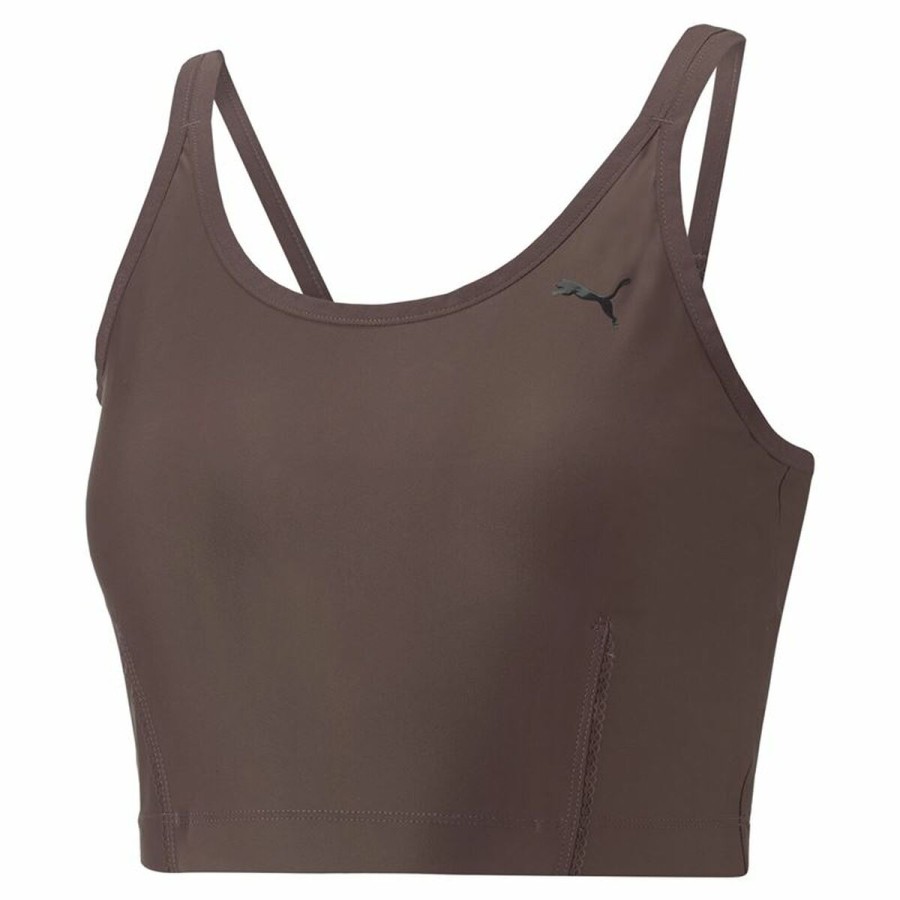 Sport-topp, Dam Puma Studio Ultrabare Strappy Brun