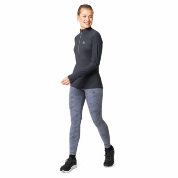 T-shirt med lång ärm Unisex Odlo 1/2 Zip Zeroweight Svart