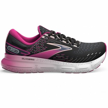 Gymnastiksko, Dam Brooks Glycerin 20 Svart Fuchsia