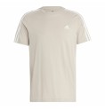 T-shirt med kortärm Herr Adidas 3 Stripes Beige (L)