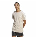 T-shirt med kortärm Herr Adidas 3 Stripes Beige (L)