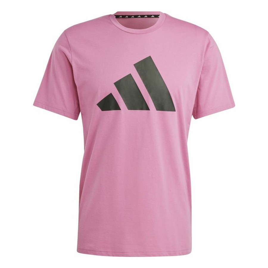 T-shirt med kortärm Herr Adidas Training Essentials Plommon (S)