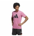 T-shirt med kortärm Herr Adidas Training Essentials Plommon (S)