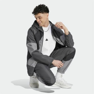 Träningsoverall, Vuxen Adidas Colorblock Mörkgrå Män