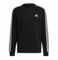 Tröja utan huva Herr Adidas 3 Stripes Svart