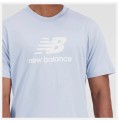 T-shirt med kortärm Herr New Balance Essentials Stacked Logo Indigo (L)