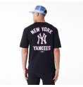 T-shirt med kortärm Herr New Era  WORDMARK OS TEE NEYYAN 60435524  Svart (M)