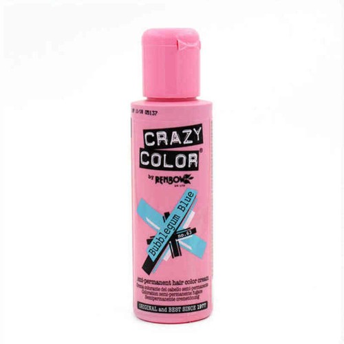 Semipermanent hårfärg Crazy Color 002281 Nº 63 Bubblegum Blue (100 ml)