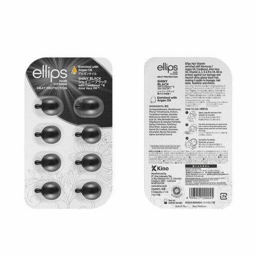 Vitaminer Ellips Shiny Black Arganolja Termoskydd Tabletter 8 antal