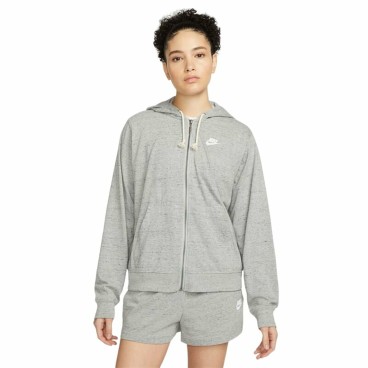 Nike 运动夹克，女士运动装，灰色复古健身服