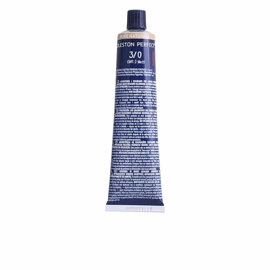 Permanent hårfäg - creme Wella Koleston Perfect Me+ Pure Naturals Mörkbrunt Nº 3/0 60 ml