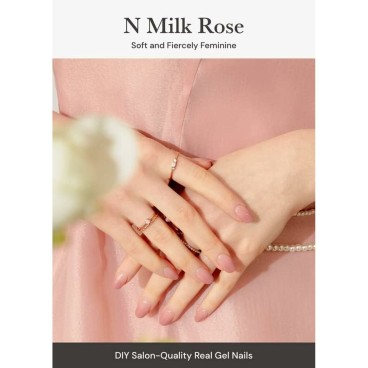 Nagelgeléark Ohora Semi Cured Gel Milk Rose 30 Delar