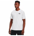 Sporttröja med ärmar Under Armour Sportstyle Left Chest Vit