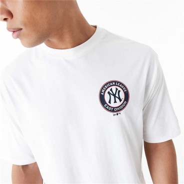 T-shirt med kortärm Herr New Era MLB PLAYER GRPHC OS TEE NEYYAN 60435538 Vit (XL)