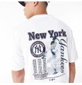 T-shirt med kortärm Herr New Era MLB PLAYER GRPHC OS TEE NEYYAN 60435538 Vit (XL)