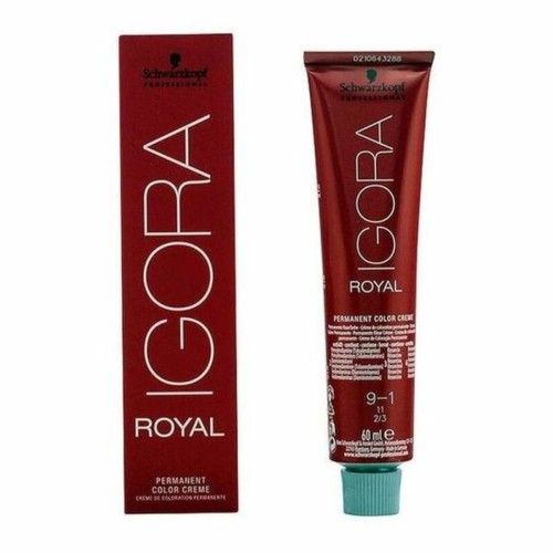 Färg utan ammoniak Igora Royal Schwarzkopf 14622 Nº 9-1 Nº 9.0-rubio muy claro Nº 8.0-rubio claro 60 ml