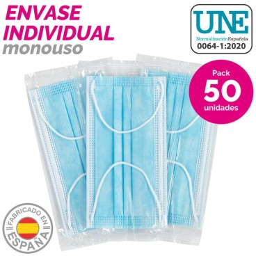 Box of hygienic masks SensiKare 50 Delar (12 antal)