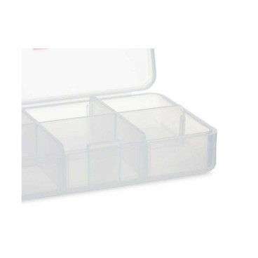 Doseringsask med fack Transparent Plast (11,5 x 18 x 2,2 cm) (12 antal)