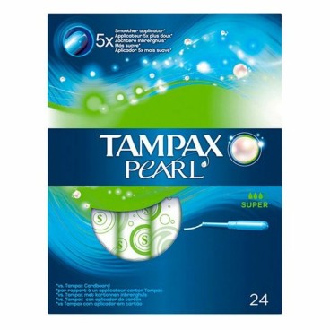 Tampongpaket Pearl Super Tampax Tampax Pearl (24 uds) 24 uds