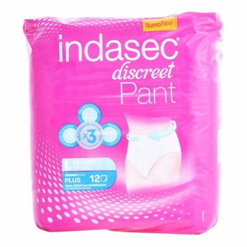 Inkontinensblöjor Pant Plus Talla Grande Indasec 3821862 (12 uds)