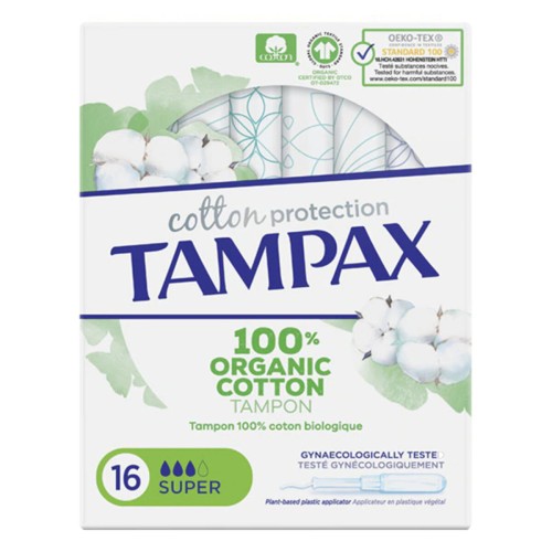 Supertamponger ORGANIC Tampax Tampax Organic Super (16 uds) 16 antal