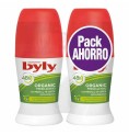 Roll-on deodorant Organic Extra Fresh Activo Byly (2 uds)