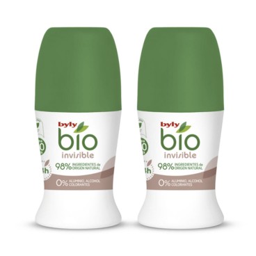 Roll-on deodorant BIO NATURAL 0% INVISIBLE Byly (2 pcs)