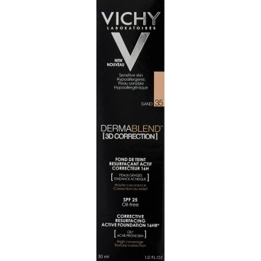 Flytande makeupbas Vichy Dermablend 3D 30 ml Sand Spf 25