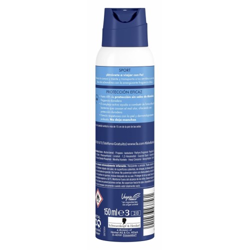 Osynlig antifläck-deodorant Fa Sport 150 ml