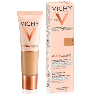 Flytande makeupbas Vichy Mineralblend Nº 12 Sienna 30 ml