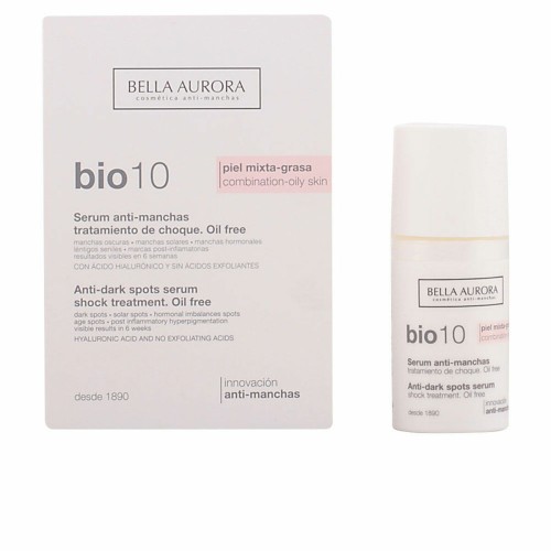 Serum mot bruna fläckar Bella Aurora Bio 10 Blandad hud Fet hud (30 ml)