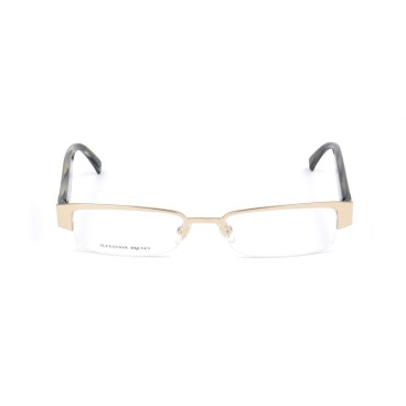 Glasögonbågar Alexander McQueen AMQ-4159-R2E Gyllene Ø 51 mm