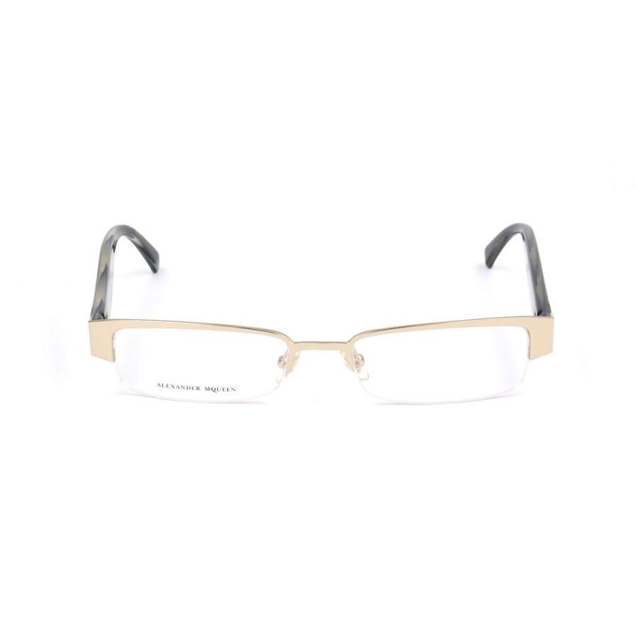 Glasögonbågar Alexander McQueen AMQ-4159-R2E Gyllene Ø 51 mm