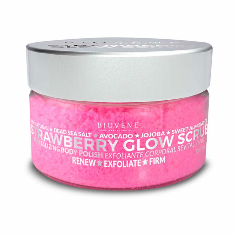 Kroppskräm Biovène Strawberry Glow Scrub 200 g